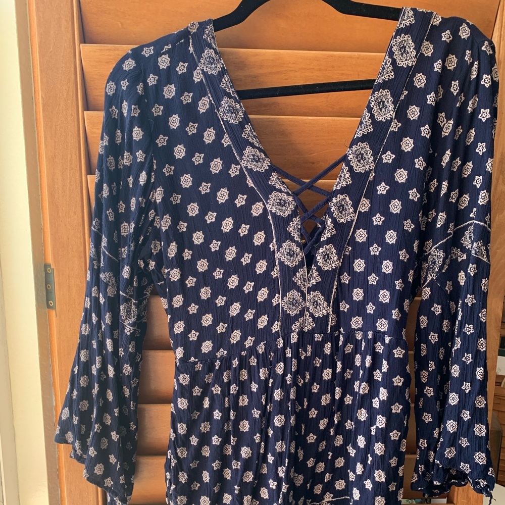 Navy Blue Angie Romper